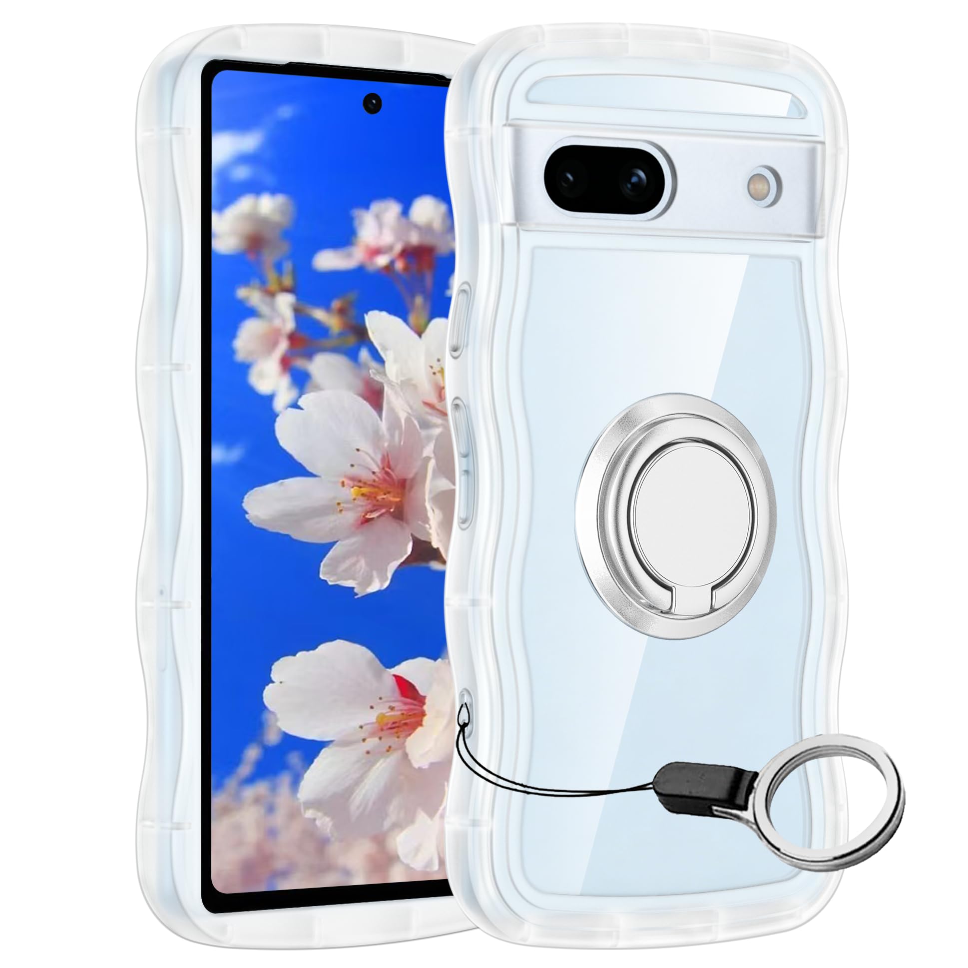 Amazon.co.jp: Google Pixel 6A用ケースリングスタンド付き グーグル